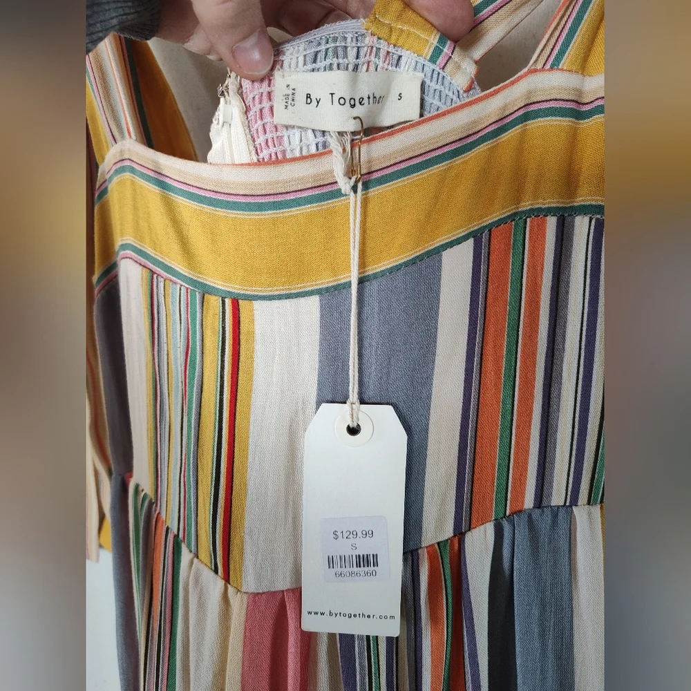By Together Pastel Striped Maxi Dress - Picture 3 of 3